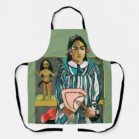 Tablier Island Gal, ajouter du texte, Apron (Recto)