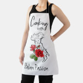 Tablier *~* Italie Carte italienne Boot Red Rose Cuisine (Insitu)