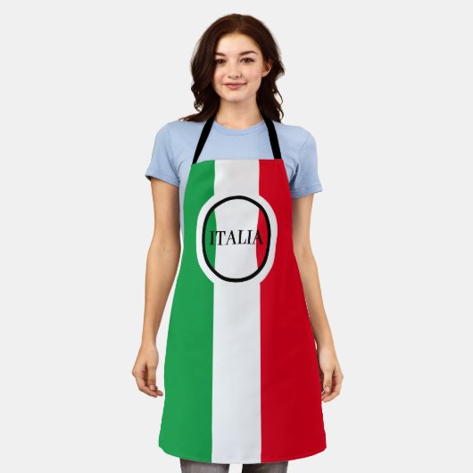 Tablier Italie Drapeau italien Rouge Blanc Vert Italia (Porté)