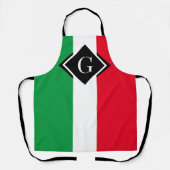 Tablier Italie Drapeau italien Rouge Blanc Vert Italia Ini (Recto)