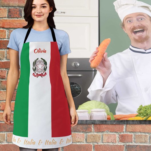 Tablier Italie tablier, Italia, Italien Drapeau Cuisine Ch