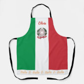 Tablier Italie tablier, Italia, Italien Drapeau Cuisine Ch (Recto)