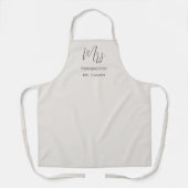 Tablier Ivory "Mrs" Mariage Robe Protector Apron (Recto)