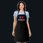 Tablier J. Aire cuisine Paella pour les amateurs de cuisin<br><div class="desc">J'ai Paella tablier cuisine pour les amateurs de cuisine espagnole. Amusant tablier de cuisine noire sur mesure pour hommes et femmes. Personnalisable je coeur design modèle. Tabliers de cuisine tendance de toutes les couleurs. Idée cadeau mignonne pour amis,  famille,  chef,  cuisinier,  maman,  papa etc. Les couleurs peuvent être changées.</div>
