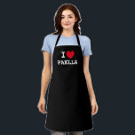 Tablier J. Aire cuisine Paella pour les amateurs de cuisin<br><div class="desc">J'ai Paella tablier cuisine pour les amateurs de cuisine espagnole. Amusant tablier de cuisine noire sur mesure pour hommes et femmes. Personnalisable je coeur design modèle. Tabliers de cuisine tendance de toutes les couleurs. Idée cadeau mignonne pour amis,  famille,  chef,  cuisinier,  maman,  papa etc. Les couleurs peuvent être changées.</div>