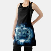 Tablier jack-o-lanterne sous la pluie (Insitu)