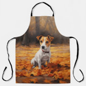 Tablier Jack Russell à l'automne Feuilles automne Inspire (Recto)