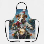 Tablier Jack Russell Chien équitation Moto Noël (Recto)