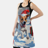 Tablier Jack Russell Courir en neige avec Casquette de Noë (Insitu)