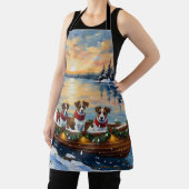 Tablier Jack Russell Terrier Christmas Boat Holiday (Insitu)