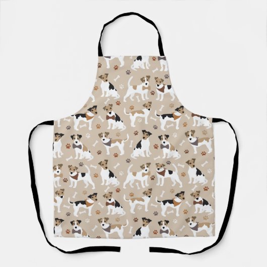 Tablier Jack Russell Terrier Paws et Bones Apron (Recto)