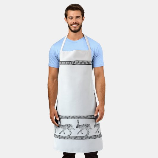 Tablier Jackrabbit Sud-Ouest & Monts Géométriques Blanc (Porté)