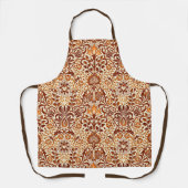 Tablier Jacobean Floral Damask, Beige et Chocolat Brown (Recto)