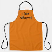 Tablier J'adore Halloween Éffrayant Orange Apron (Recto)