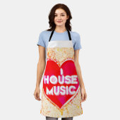 Tablier J'adore la musique house (Porté)