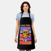 Tablier J'adore la pizza. (Porté)