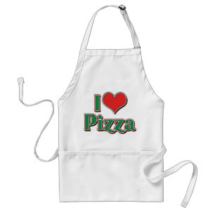 Tablier J'adore la pizza au cœur