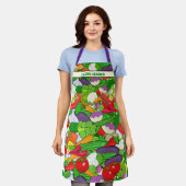Tablier J'ADORE LÉGUME coloré légumes Apron (Porté)