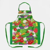 Tablier J'ADORE LÉGUME coloré légumes Apron (Recto)