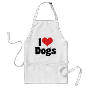Tablier J'adore les chiens au cœur - Amateur de chiens can