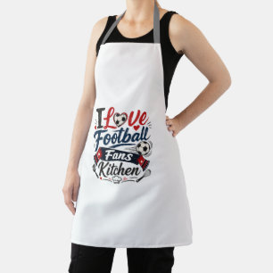 Tablier J'adore les fans de football Cuisine Graphisme Tab