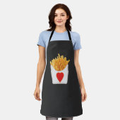 Tablier J'adore les frites  (Porté)