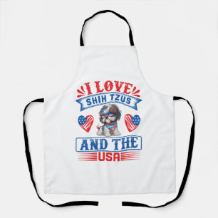 Tablier J'adore les Shih Tzus et les États-Unis