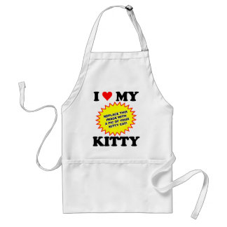 Tablier J'adore mon chat PERSONNALISABLE