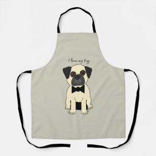 Tablier J'adore mon Pug