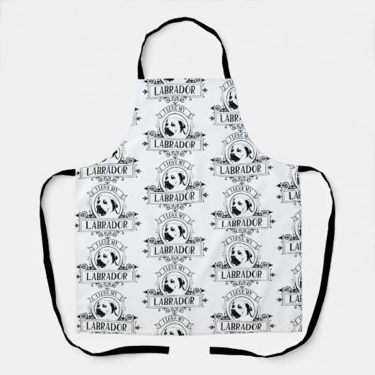 Tablier J'adore My Labrador Apron (Recto)