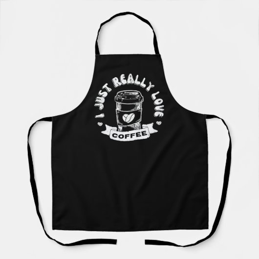 Tablier J'adore vraiment le café (Recto)