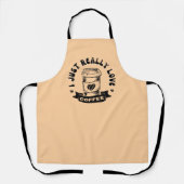 Tablier J'adore vraiment le café (Recto)