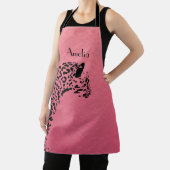 Tablier Jaguar noir et rose personnalisé (Insitu)