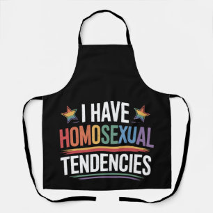 Tablier J'ai des tendances homosexuelles Fierté LGBTQ Arc-
