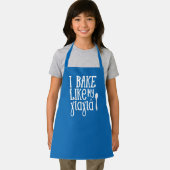 Tablier J'ai fait comme mes enfants Yiayia en bleu grec (Insitu)