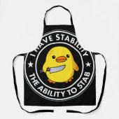 Tablier J'Ai La Stabilité De Stab Funny (Recto)