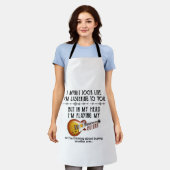 Tablier J'Ai L'Air De Vous Écouter, Mais Dans Ma Tête (Porté)