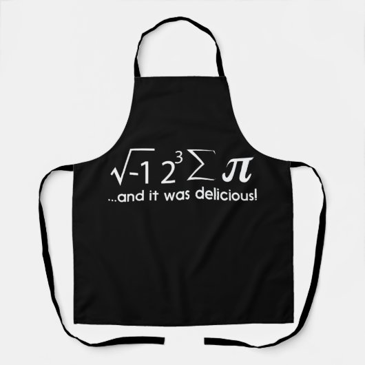 Tablier J'ai mangé quelques Pi 8 sum pie professeur maths (Recto)