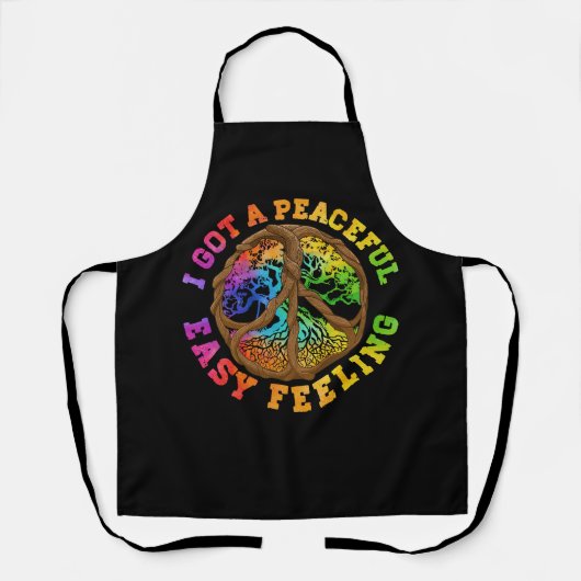 Tablier J'Ai Obtenu Pacifique Facile Sentiment Hippie Arbr (Recto)