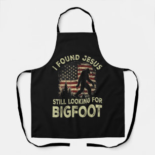 Tablier J'ai trouvé Jésus qui regarde toujours Bigfoot drô