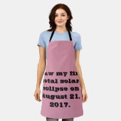 Tablier J'ai vu ma première éclipse solaire totale le 21 a (Porté)