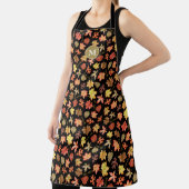 Tablier J'aime automne feuilles motif monogrammed (Insitu)