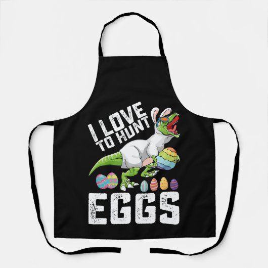 Tablier J'Aime Chasser Les Oeufs Dinosaure De Pâques T Rex (Recto)