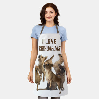 TABLIER J'AIME CHIHUAHUAS APRON
