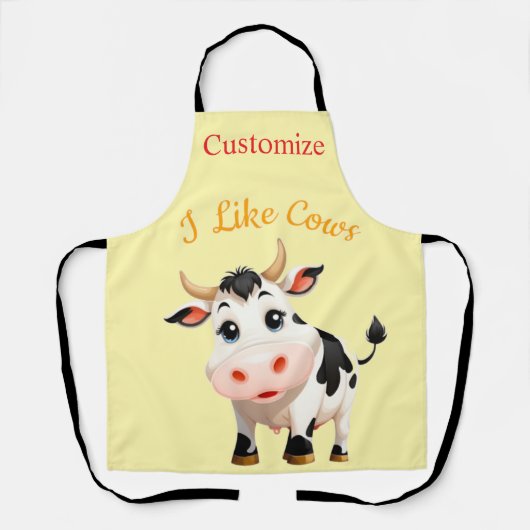 Tablier J'Aime Cows Art Thunder_Cove (Recto)