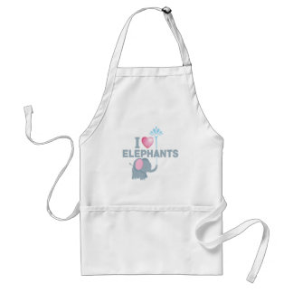 Tablier j'aime des éléphants