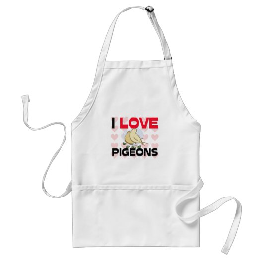 Tablier J'aime des pigeons (Devant)
