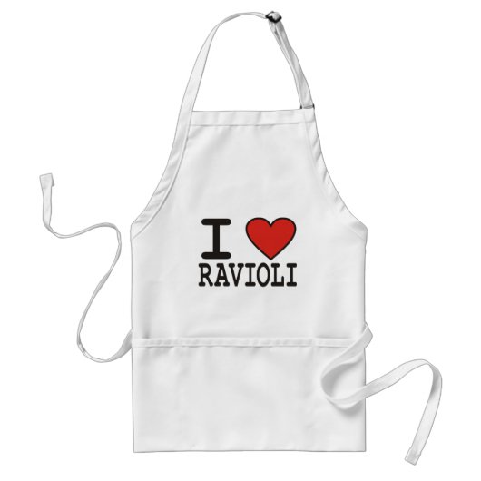 Tablier J'aime des ravioli (Devant)