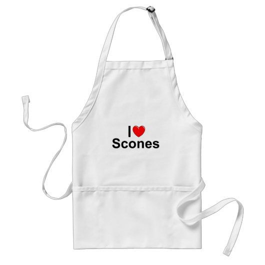Tablier J'aime des scones (de coeur) (Devant)