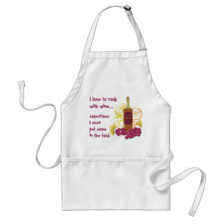 Tablier J'aime faire cuire avec du vin et des raisins de